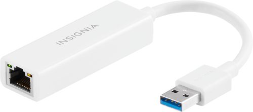 Insignia- USB to Ethernet Adapter - White -