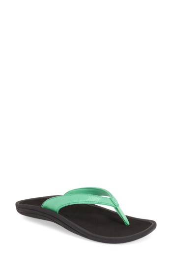 Women's Olukai 'Kulapa Kai' Thong Sandal, Size 11 M - Green