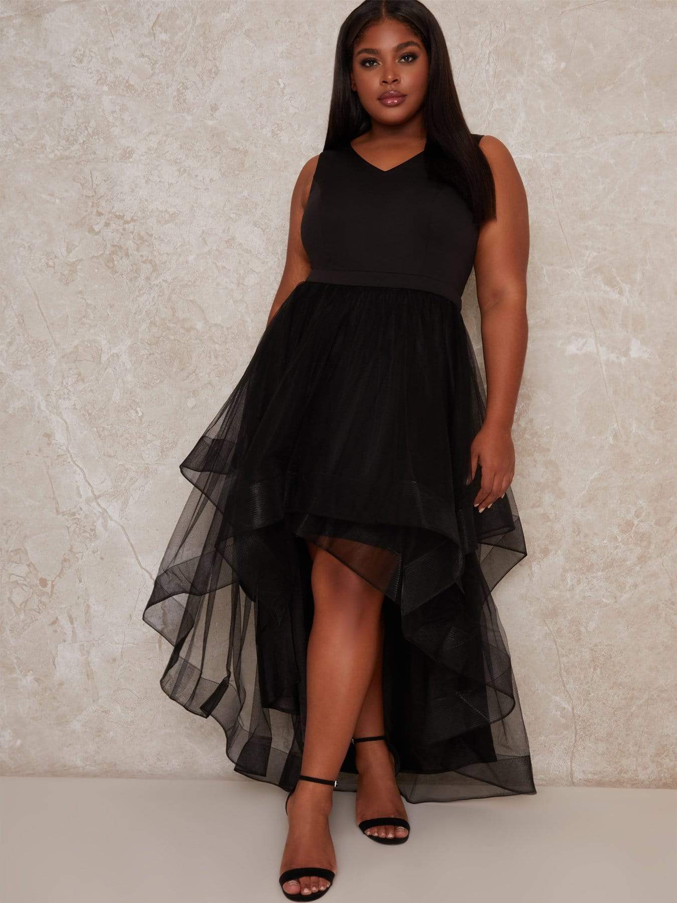 Chi Chi London Thailia Dress-Black Dress Size 16