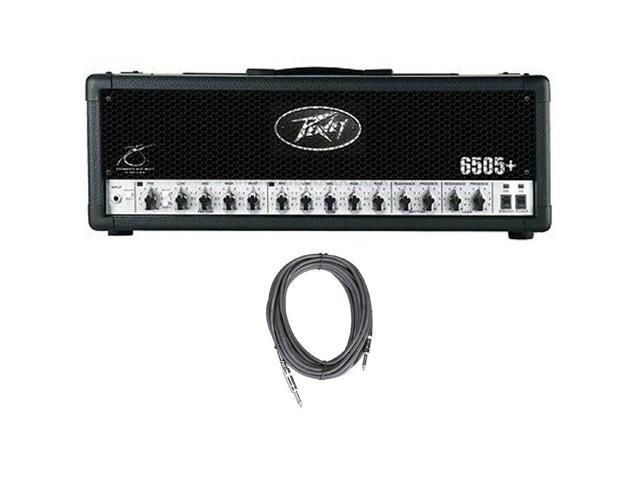 Peavey 6505+ Plus 120W Guitar Amp Head with Footswitch and 20ft Instrument Cable