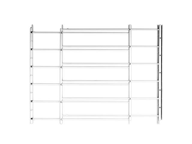 Knape & Vogt John Sterling Swing-Open Style 6-Bar Child Safety and Window Guard, White, 1136, Width 24' to 42'-Max Height: 25', Pack of 2, Black, 2.