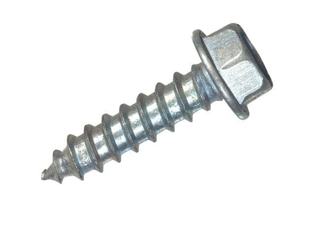 6 Pk Hillman #10 X 3/4' Slotted Hex Head Chrome Sheet Metal Screw @ 8/Pk 5325
