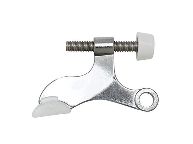 10 Pack - Designers Impressions Polished Chrome Heavy Duty Hinge Pin Adjustable Door Stop: 3619