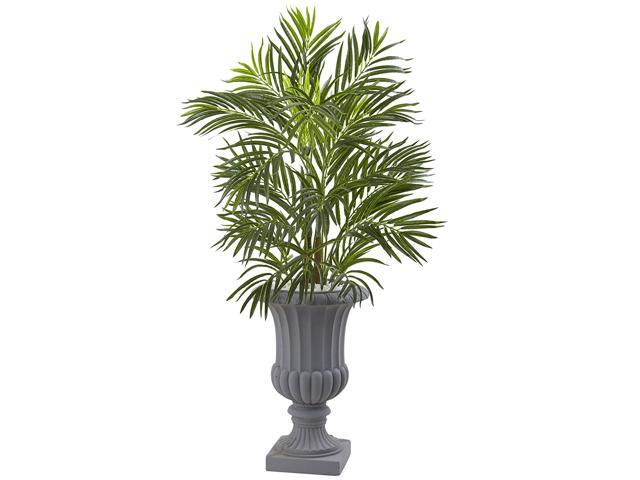 Nearly Natural 5954 3.5 Ft. Areca Palm Tree with Gray Urn