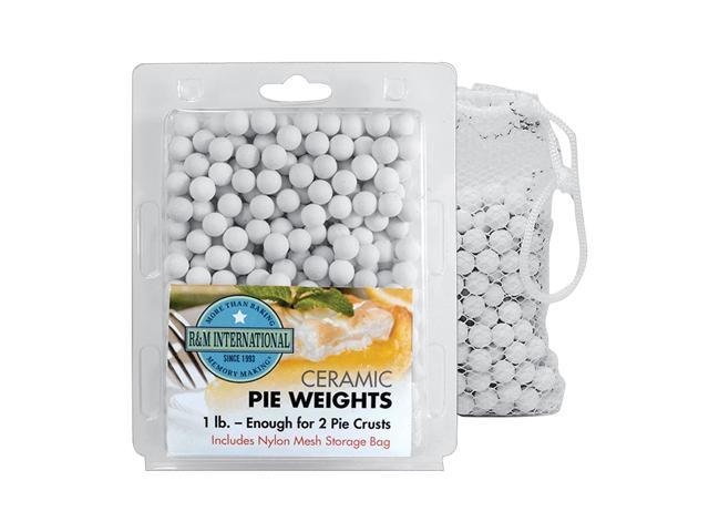 R & M International 2723 Ceramic Pie Weights, 1 Lb. with Mesh Storage Bag