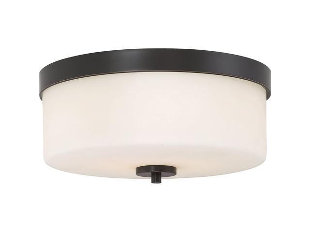 NUVO 60/6331 Two Light Flush Mount, 2, Bronze/Dark
