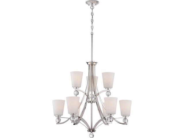 Nuvo Lighting 60/5499 Nine Light Chandelier, Unknown, Polished Nickel