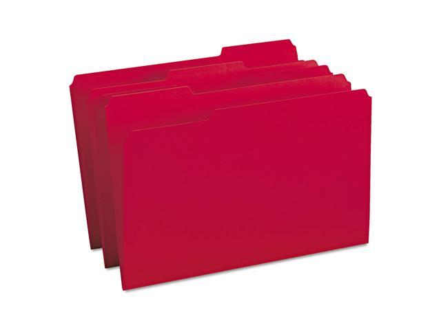 Smead File Folders 1/3 Cut Top Tab Legal Red 100/Box 17743