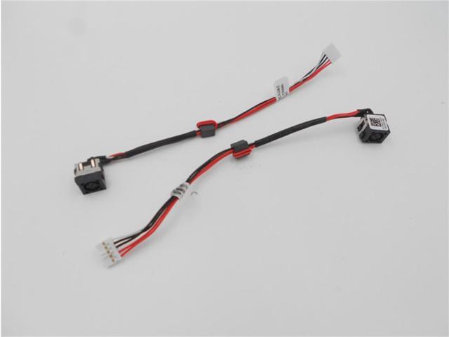 DC-in Power Jack for Dell Inspiron 17 5721 5521 5737 3737 3721 15R 3521 2521 5537 5535 2518 01K31Y 0YF81X 3537 M531r Cable, Black