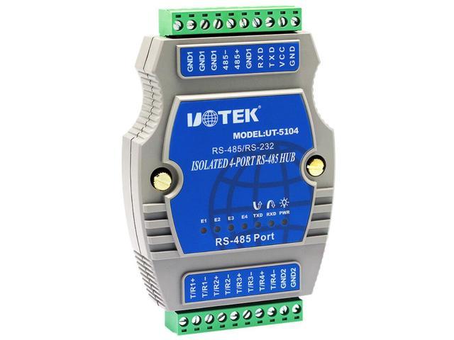UT-5104 One Minute Four 485 Hub Photoelectric Isolation Industrial Grade 4 Port 485 Distributor Hub
