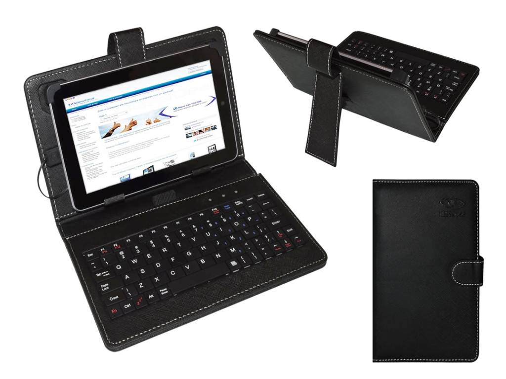 Keyboard Case | Geschikt Voor De Iconbit Nettab Sky Net Nt 0701s | Zwart | Rood | Iconbit