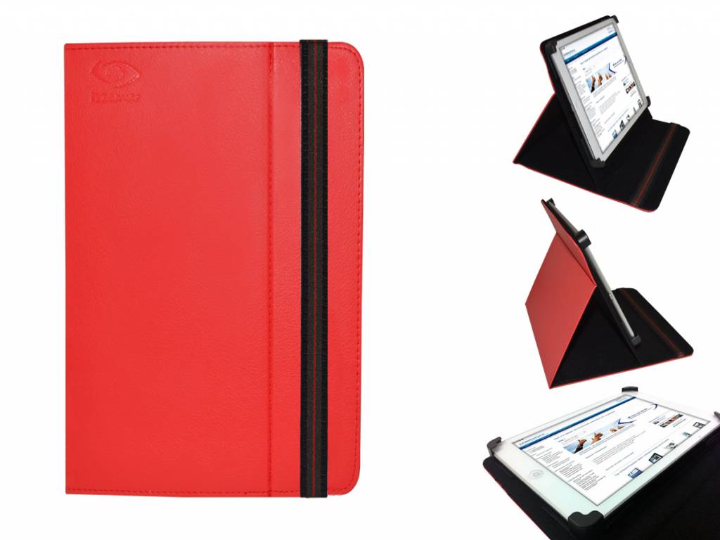 Uniek Hoesje Voor De Iconbit Nettab Sky Net Nt 0701s | Multi-stand Cover | Rood | Iconbit