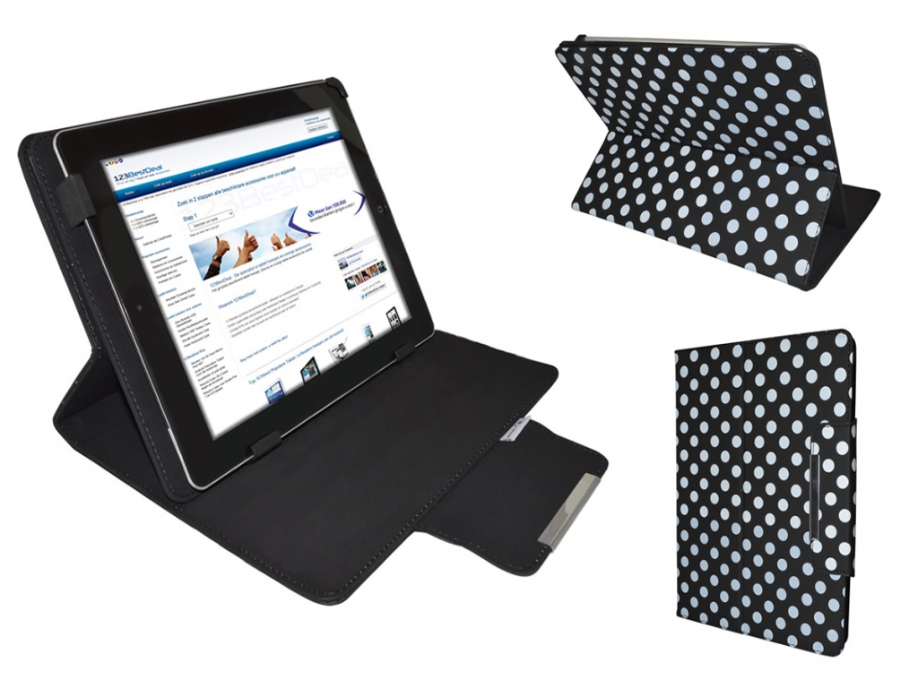 Iconbit Nettab Sky Net Nt 0701s Diamond Class Polkadot Hoes Met Multi-stand | Zwart | Iconbit