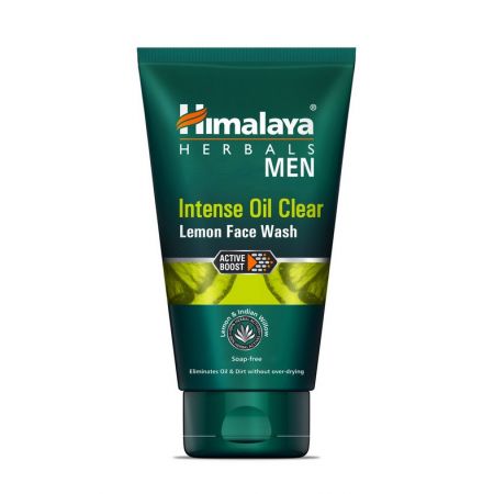 Singhcart Himalaya Men Intense Oil Clear Lemon Face Wash Oil Free Skin 100ml 3.38oz