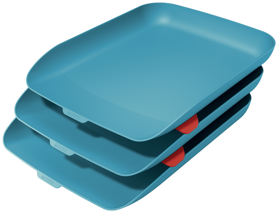 Leitz Cosy Letter Tray A4 Calm Blue Pack of 3 53582061 LZ12626