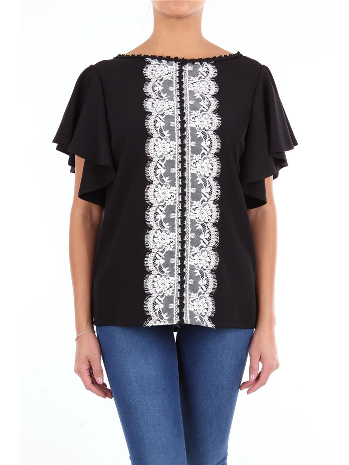BLUMARINE Blouses Women Black and White Polyester - Elastane thumbnail