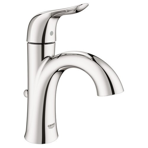 Grohe 23 401 Agira Single Hole Bathroom Faucet with SilkMove® - Free Metal Pop-U, Starlight Chrome thumbnail