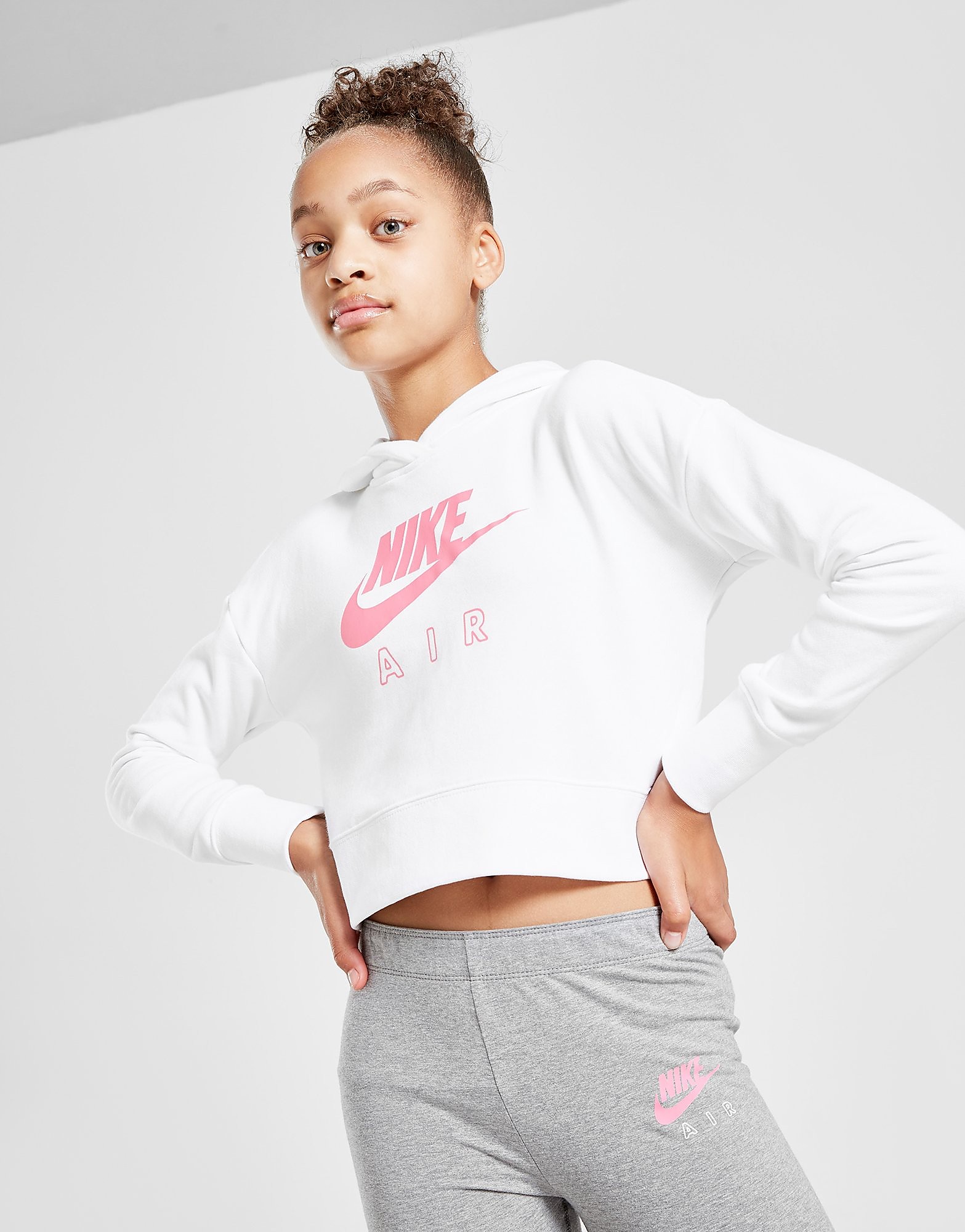 Nike Kids Hoodie Nike Air for Girls, White, 10-11 Years (137-147 Cm)