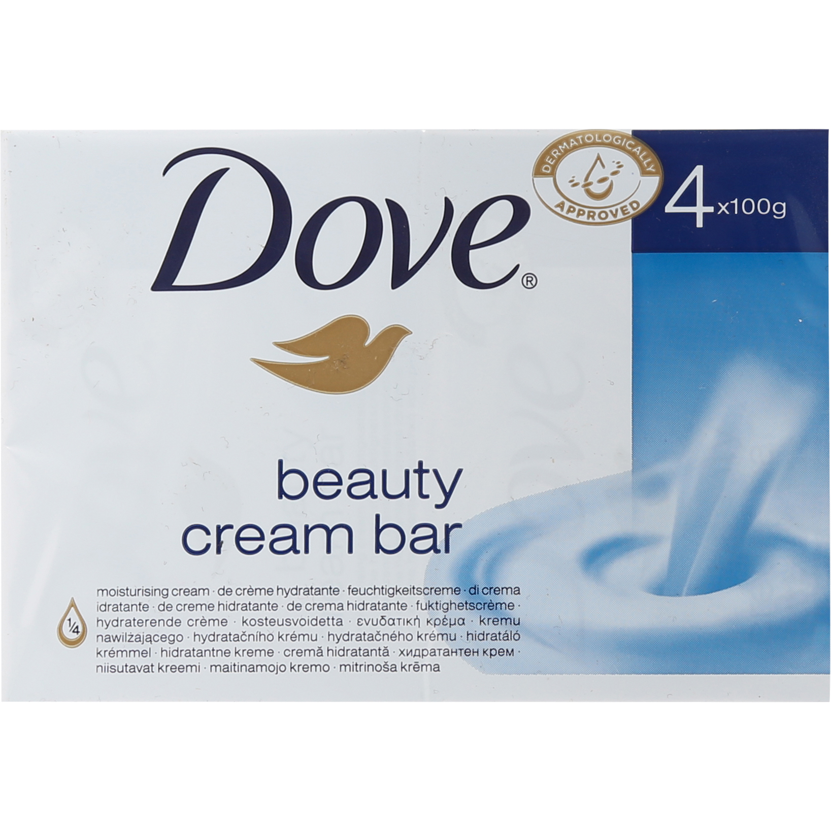 Dove Original Beauty Cream Bar White Soap 100 G/3.5 Oz 3 Packs of 4 Bars (Total 12 Bars)