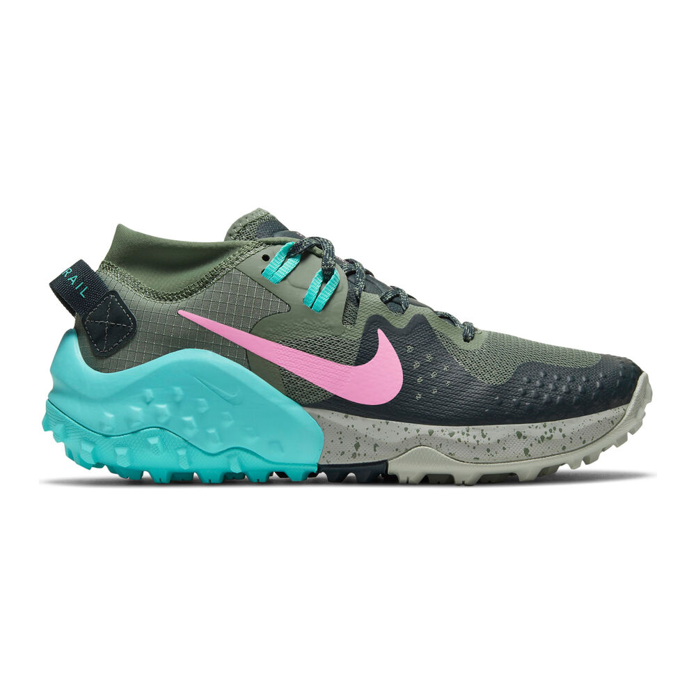 Nike Womens Wildhorse 6 Trail Running Hiking Shoes Green 10 Medium (B M)