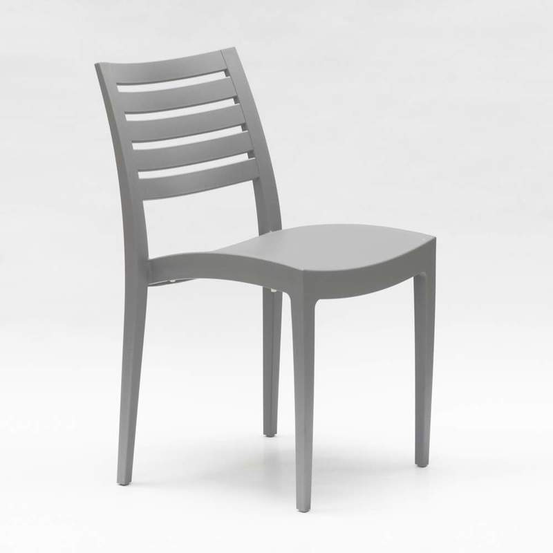 24 Chaises FIRENZE Polypropylène Restaurant Promo Offre Stock | Gris - Grand Soleil
