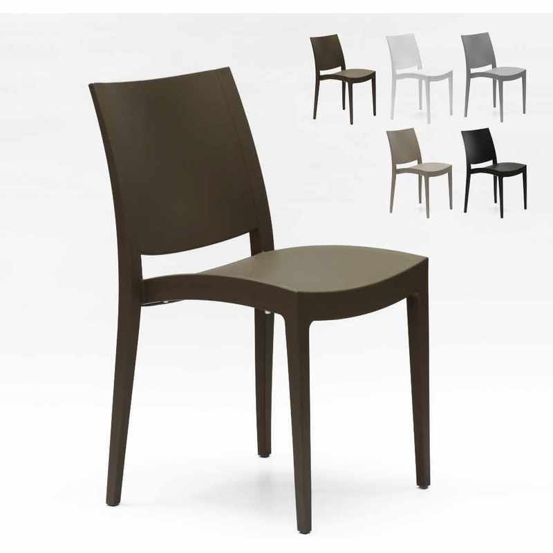 24 Chaises TRIESTE Polypropylène Restaurant Promo Offre Stock | Marron - Grand Soleil