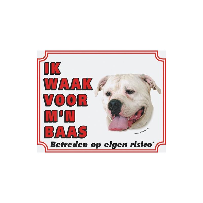 Vadigran - Panneau Pvc Blanc Dogue Argentin Nl