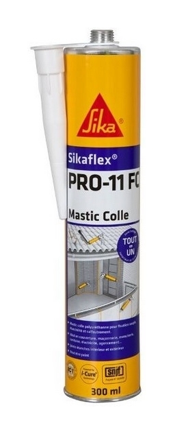 Colle Mastic Sikaflex PRO 11 FC à Prise Rapide 300 Ml SIKA (noir) - Couleur : Noir