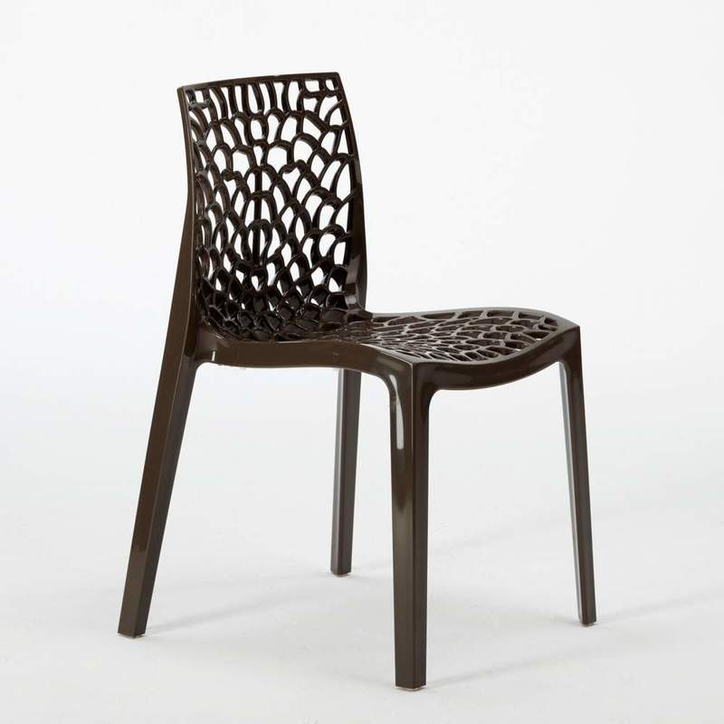 22 Chaises GRUVYER Grand Soleil Nid D'abeille Colorées Promo Prix Stock | Marron