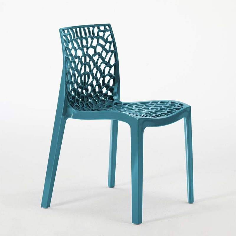 22 Chaises GRUVYER Grand Soleil Nid D'abeille Colorées Promo Prix Stock | Bleu Foncé