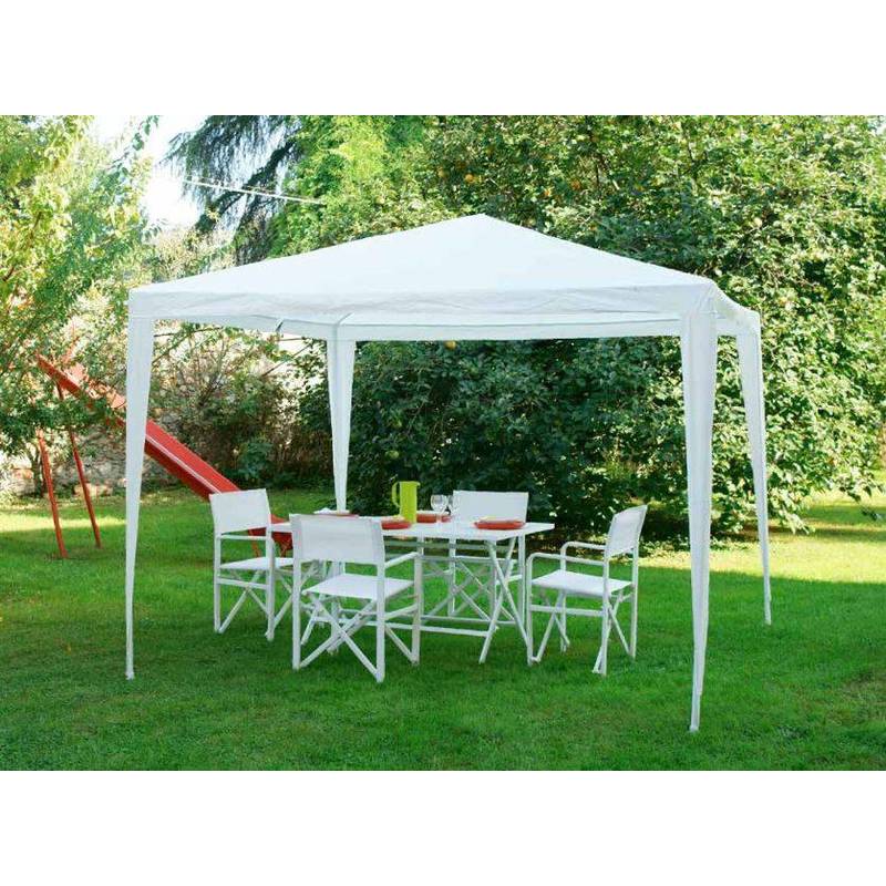 Tonnelle Carré Promo 3x3 M Avec Structure En Fer | Blanc - CAESAROO