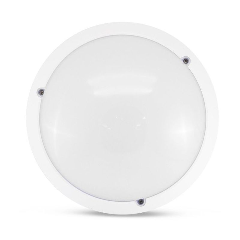 Plafonnier LED 18W (160W) IP65 Hublot Ø296 Blanc Neutre 4000°K Finition Blanc - VISION-EL