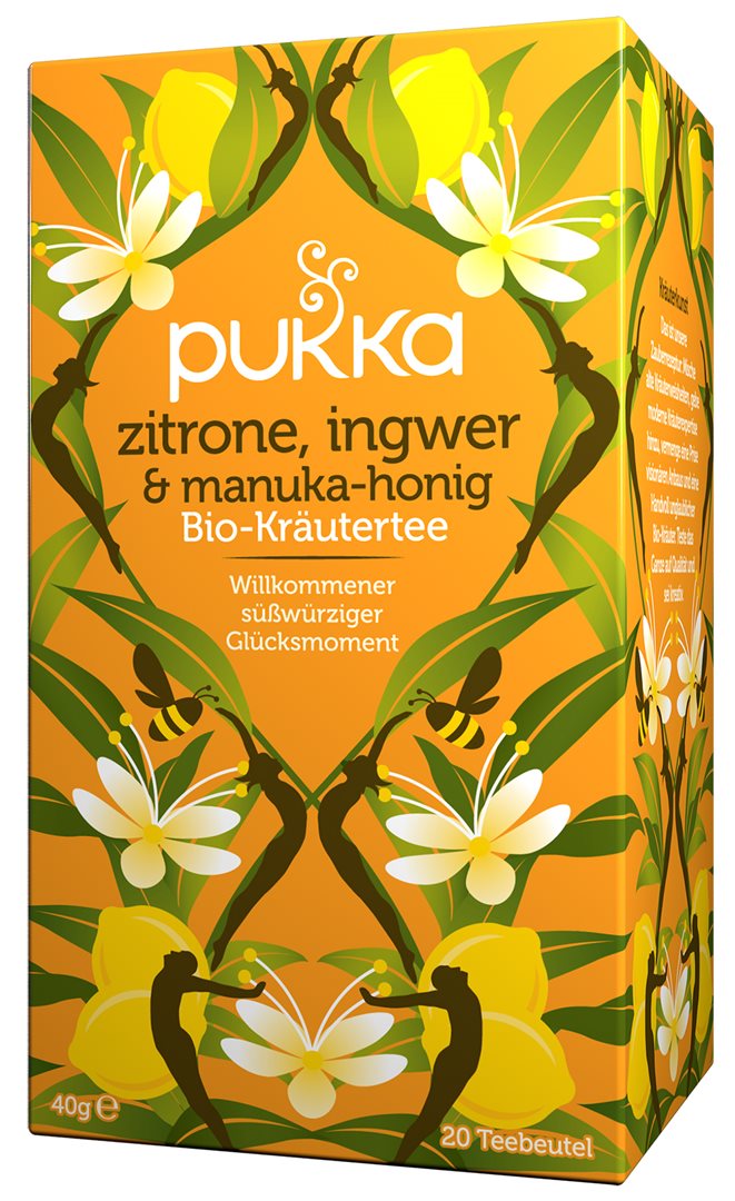 Pukka Herbal Tea with Lemon, Ginger and Organic Manuka Honey, 20 Pieces (40 G)