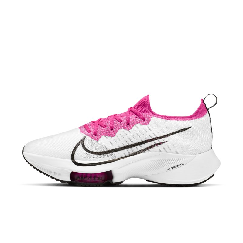 Nike WMNS Air Zoom Tempo Next% FK Womens White/Pink Marathon Running Shoes CI9924-102 (Size: US 10)