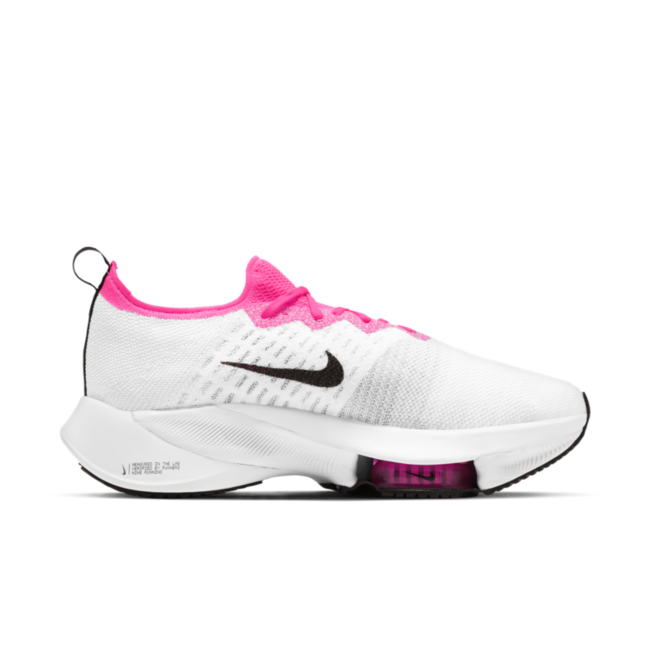 Nike WMNS Air Zoom Tempo Next% FK Womens White/Pink Marathon Running Shoes CI9924-102 (Size: US 10) thumbnail