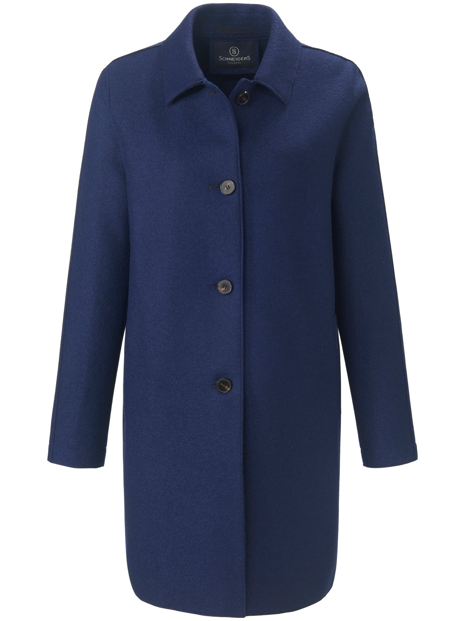 La Veste Longue 100% Laine Vierge  Schneiders Salzburg Bleu Taille 48
