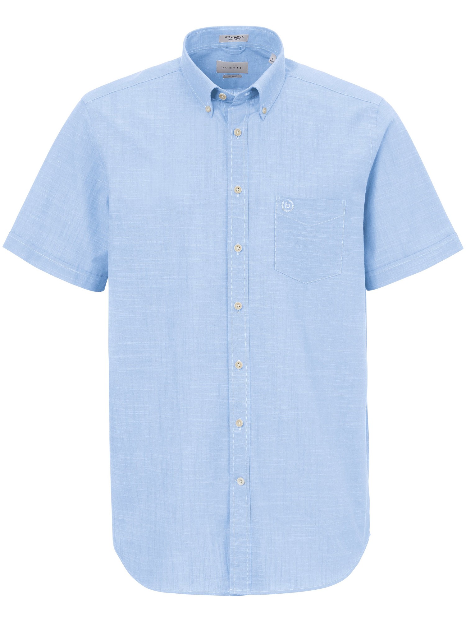 La Chemise 100% Coton Coupe Regular Fit  Bugatti Bleu Taille 45/46