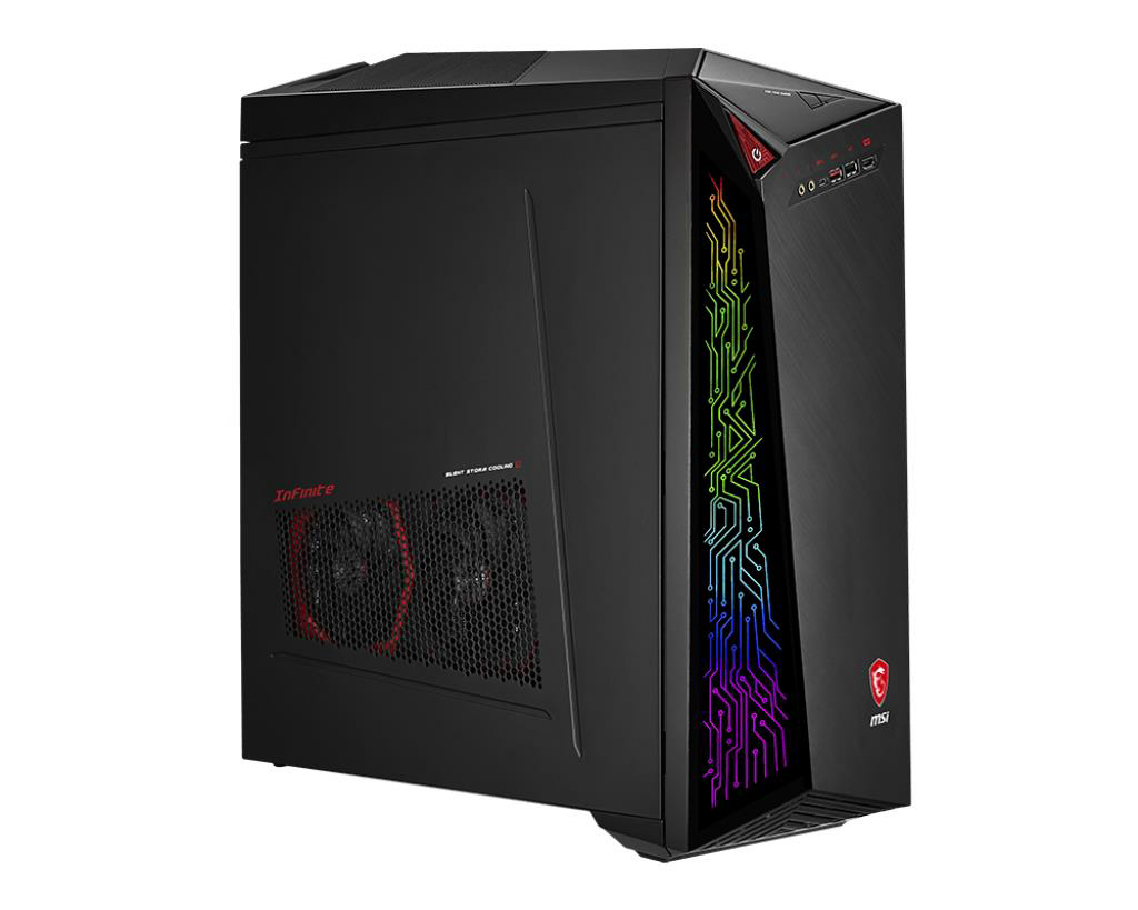 MSI Infinite 8RC-223UK 8th Gen Intel Core I7 I7-8700 8 GB DDR4-SDRAM 1128 GB HDD+SSD Black Desktop PC thumbnail