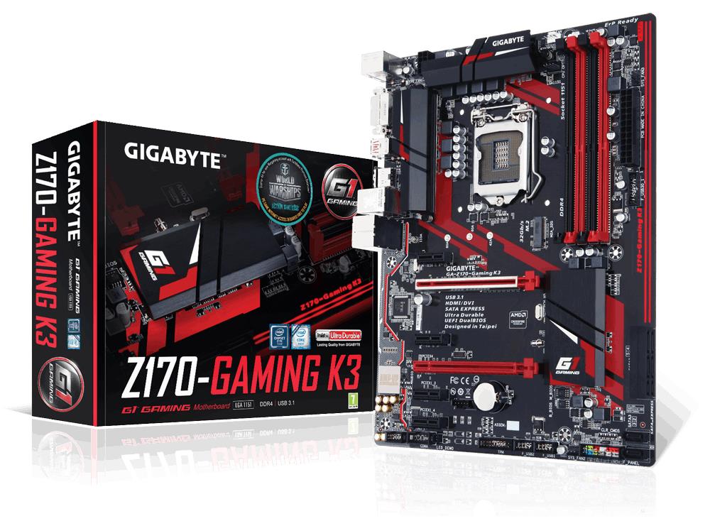Gigabyte GA-Z170-Gaming K3-EU (rev. 1.0) LGA 1151 (Socket H4) ATX Intel Z170 thumbnail