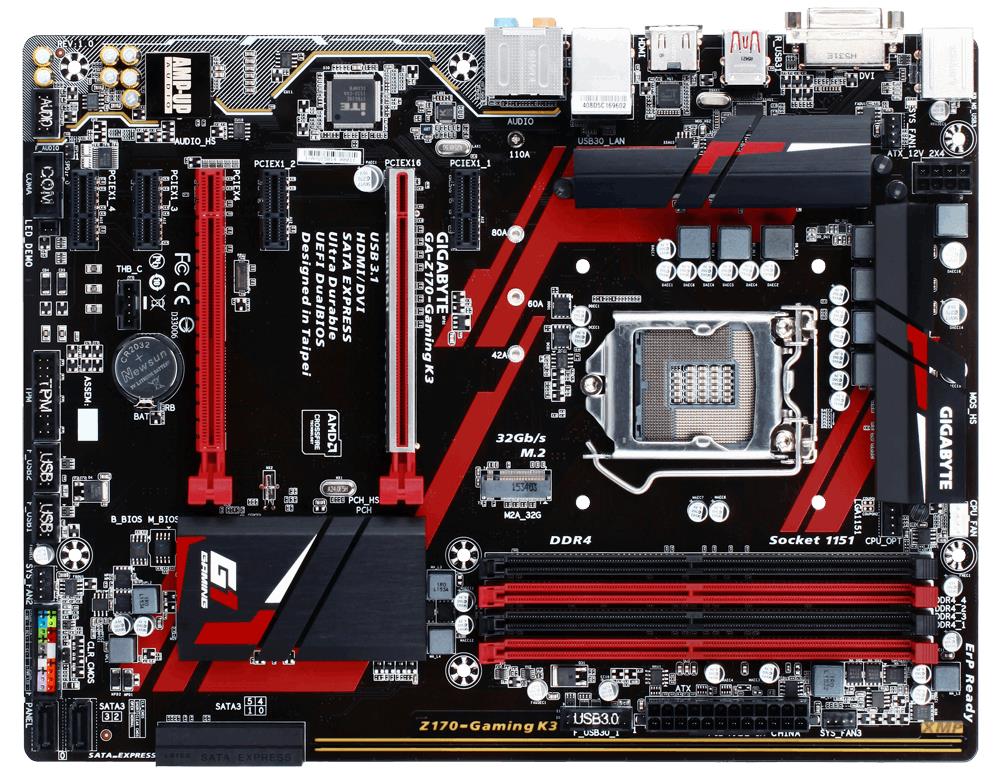Gigabyte GA-Z170-Gaming K3-EU (rev. 1.0) LGA 1151 (Socket H4) ATX Intel Z170 thumbnail
