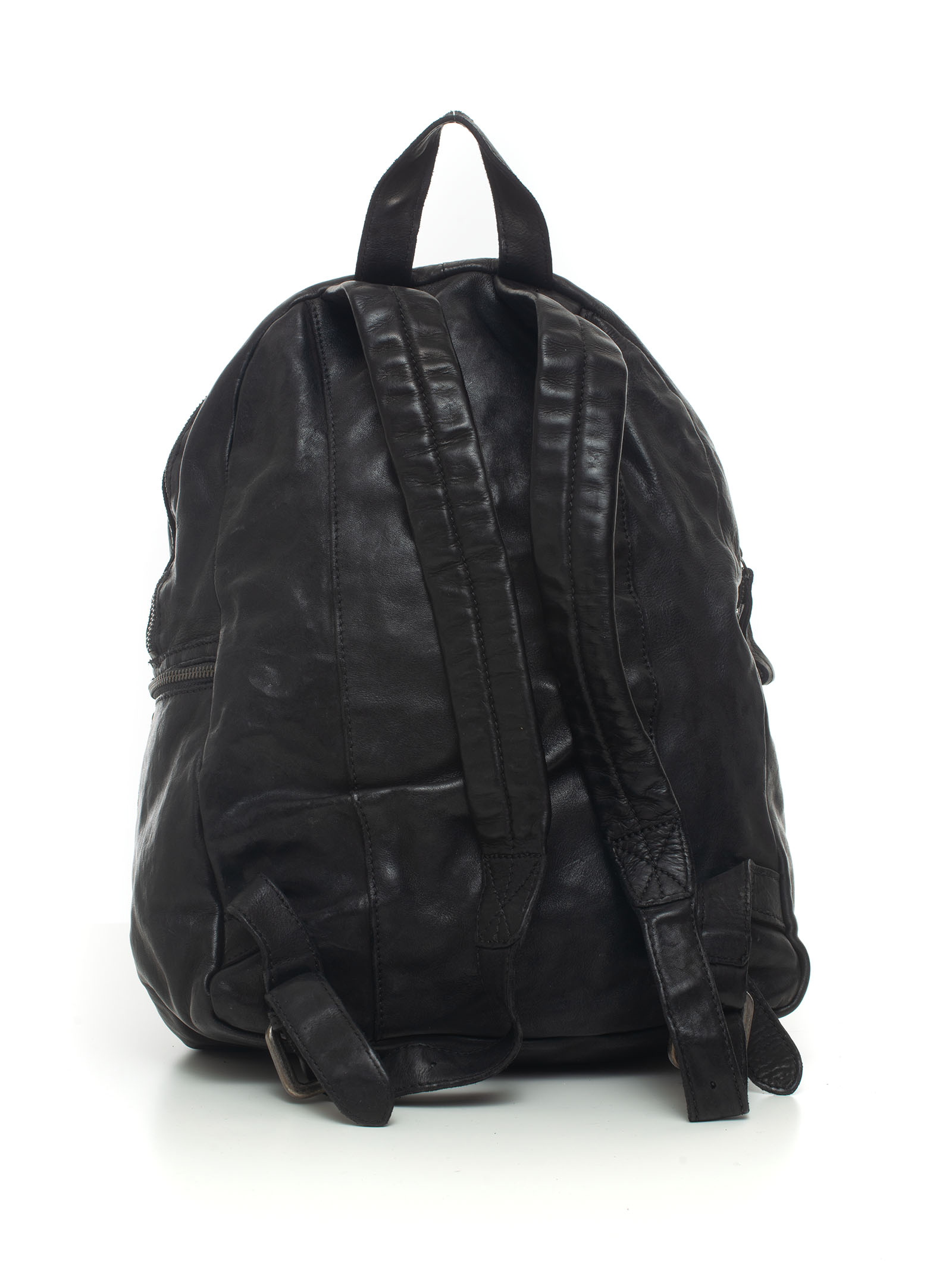 MINORONZONI 1953 Leather Rucksack Black Leather Man thumbnail