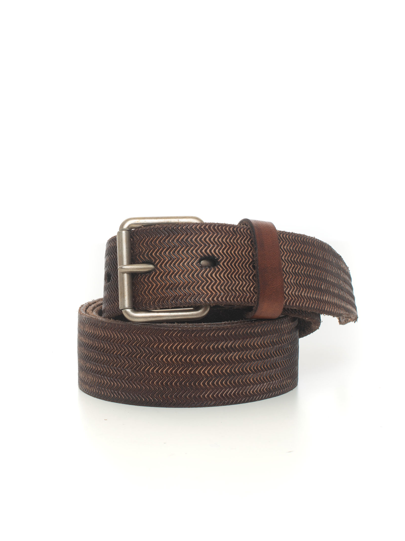 MINORONZONI 1953 Leather Belt Dark Brown Leather Man