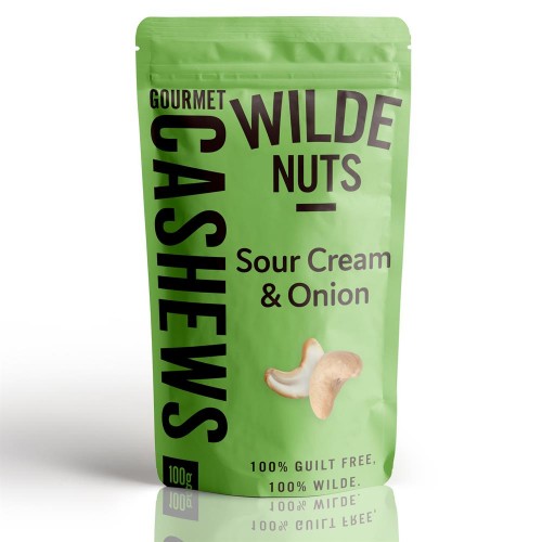 Wilde Nuts Sour Cream and Onion Cashews 100g