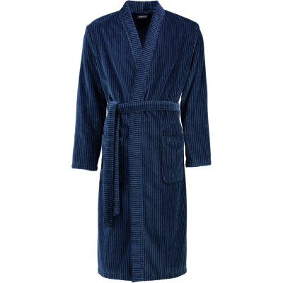 Cawö - Herren Bademantel Kimono 4807 - Farbe: Blau-schwarz - 19 Größe: XL