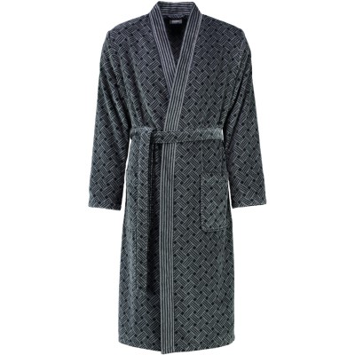 Cawö - Herren Bademantel Kimono 4804 - Farbe: Graphit-schwarz - 79 Größe: S
