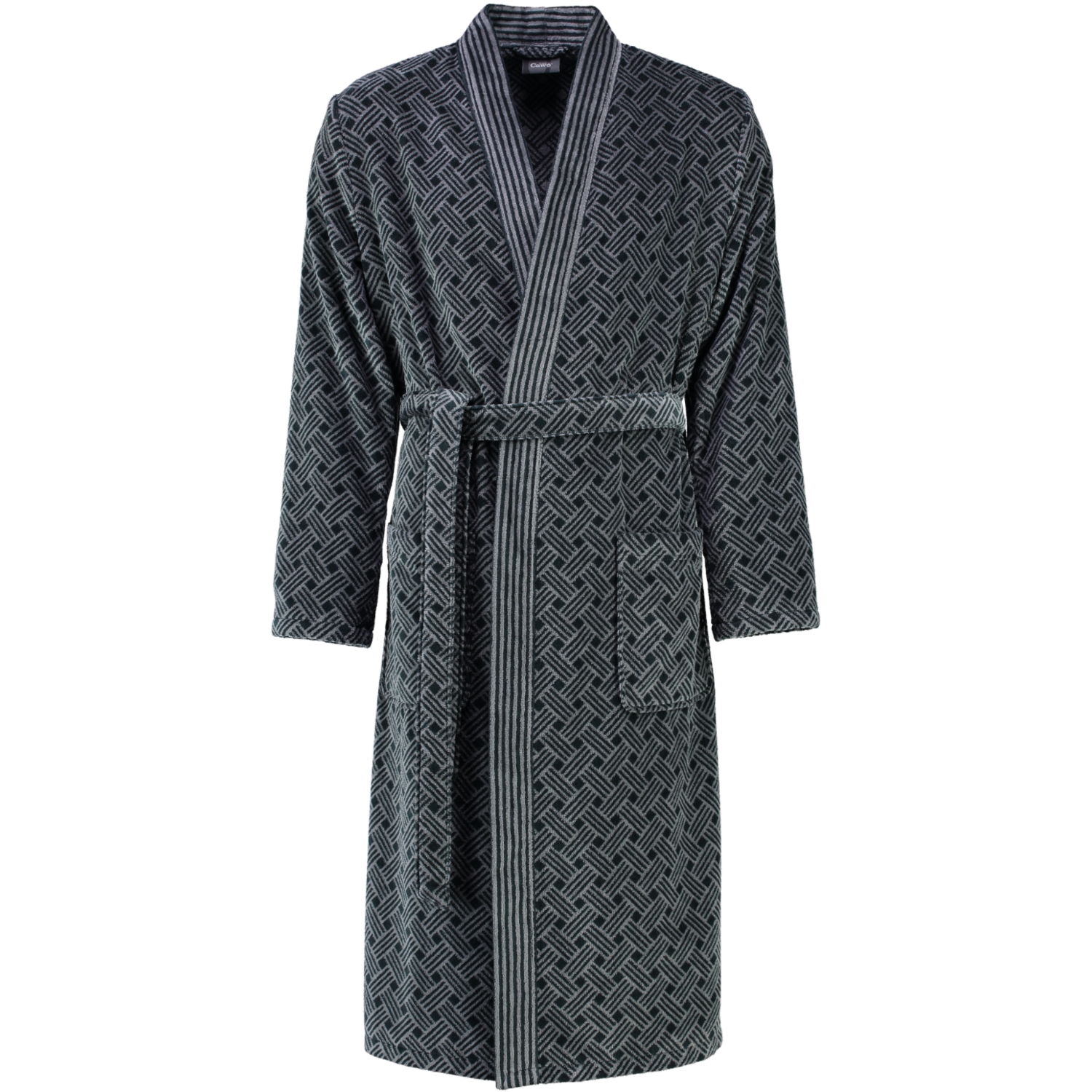 Cawö - Herren Bademantel Kimono 4804 - Farbe: Graphit-schwarz - 79 Größe: S thumbnail