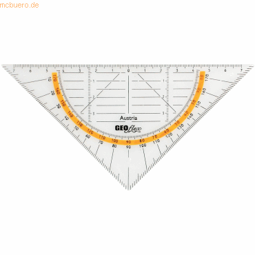 10 X Aristo Geometriedreieck Geoflex Kunststoff 16cm Transparent