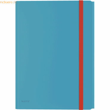 3PK Leitz Cosy 3-Flap Document A4 Folder W/ Pocket File Holder Organiser Blue