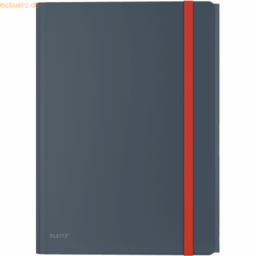 3PK Leitz Cosy 3-Flap Document A4 Folder W/ Pocket File Holder Organiser Grey