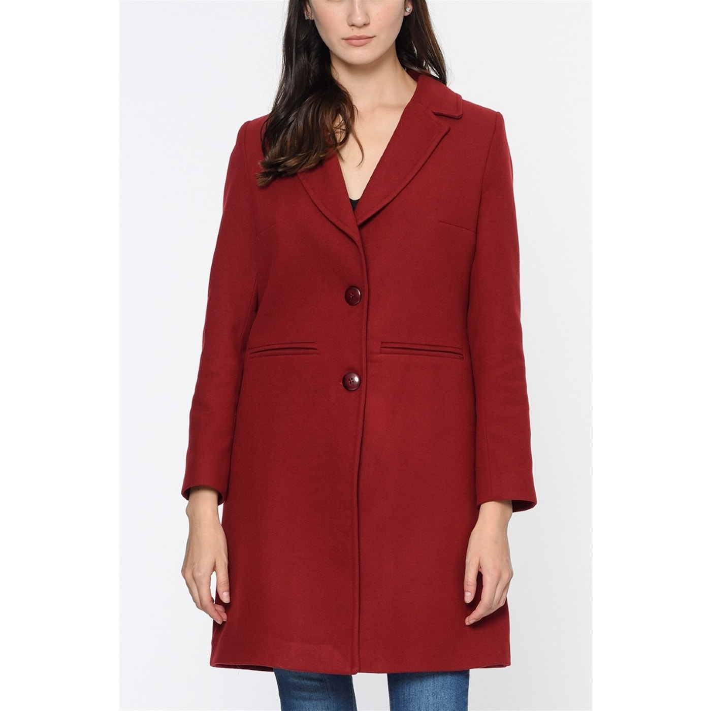 Z6380 DEWBERRY WOMEN's COAT-RED